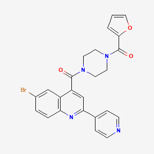 6-bromo-4-{[4-(2-furoyl)-1-piperazinyl]carbonyl}-2-(4-pyridinyl)quinoline