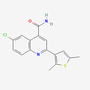 6-chloro-2-(2,5-dimethyl-3-thienyl)-4-quinolinecarboxamide