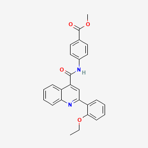 molecular formula C26H22N2O4 B4161877 methyl 4-({[2-(2-ethoxyphenyl)-4-quinolinyl]carbonyl}amino)benzoate 