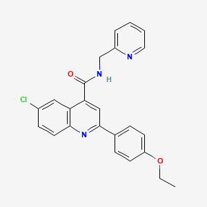 molecular formula C24H20ClN3O2 B4161917 6-chloro-2-(4-ethoxyphenyl)-N-(2-pyridinylmethyl)-4-quinolinecarboxamide 