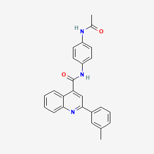 N-[4-(acetylamino)phenyl]-2-(3-methylphenyl)-4-quinolinecarboxamide