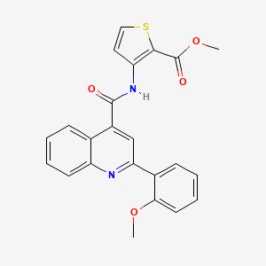 molecular formula C23H18N2O4S B4161982 methyl 3-({[2-(2-methoxyphenyl)-4-quinolinyl]carbonyl}amino)-2-thiophenecarboxylate 