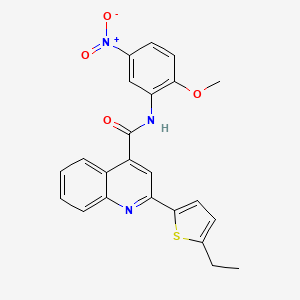 molecular formula C23H19N3O4S B4161998 2-(5-ethylthiophen-2-yl)-N-(2-methoxy-5-nitrophenyl)quinoline-4-carboxamide 