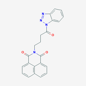 molecular formula C22H16N4O3 B416201 2-(4-(1H-苯并[d][1,2,3]三唑-1-基)-4-氧代丁基)-1H-苯并[de]异喹啉-1,3(2H)-二酮 CAS No. 325850-80-4