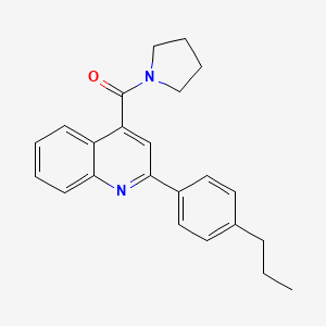 molecular formula C23H24N2O B4162019 2-(4-PROPYLPHENYL)-4-(PYRROLIDINE-1-CARBONYL)QUINOLINE 