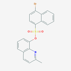 molecular formula C20H14BrNO3S B416202 2-Methyl-8-quinolyl 4-bromonaphthalenesulfonate CAS No. 352540-45-5