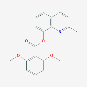 molecular formula C19H17NO4 B416206 2-Methylquinolin-8-yl 2,6-dimethoxybenzoate 