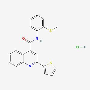 N-[2-(methylthio)phenyl]-2-(2-thienyl)-4-quinolinecarboxamide hydrochloride