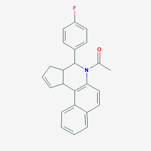 molecular formula C24H20FNO B416208 5-acetyl-4-(4-fluorophenyl)-3a,4,5,11c-tetrahydro-3H-benzo[f]cyclopenta[c]quinoline 