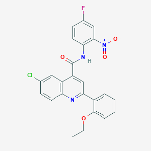 6-chloro-2-(2-ethoxyphenyl)-N-(4-fluoro-2-nitrophenyl)-4-quinolinecarboxamide