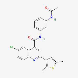 N-[3-(acetylamino)phenyl]-6-chloro-2-(2,5-dimethyl-3-thienyl)-4-quinolinecarboxamide