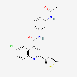 molecular formula C24H20ClN3O2S B4162101 N-[3-(acetylamino)phenyl]-6-chloro-2-(2,5-dimethyl-3-thienyl)-4-quinolinecarboxamide 