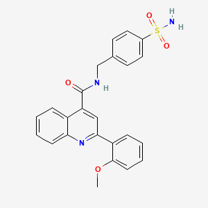 molecular formula C24H21N3O4S B4162104 N-[4-(aminosulfonyl)benzyl]-2-(2-methoxyphenyl)-4-quinolinecarboxamide 