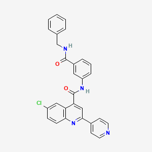 N-{3-[(benzylamino)carbonyl]phenyl}-6-chloro-2-(4-pyridinyl)-4-quinolinecarboxamide