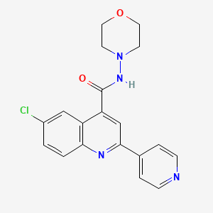 6-chloro-N-4-morpholinyl-2-(4-pyridinyl)-4-quinolinecarboxamide