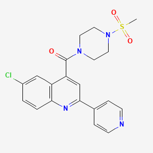 6-chloro-4-{[4-(methylsulfonyl)-1-piperazinyl]carbonyl}-2-(4-pyridinyl)quinoline