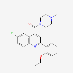 6-chloro-2-(2-ethoxyphenyl)-4-[(4-ethyl-1-piperazinyl)carbonyl]quinoline