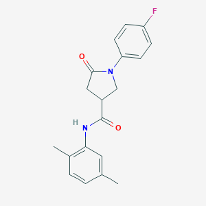 molecular formula C19H19FN2O2 B416215 N-(2,5-dimethylphenyl)-1-(4-fluorophenyl)-5-oxopyrrolidine-3-carboxamide 