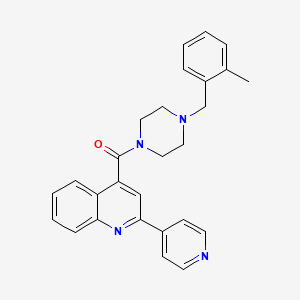 molecular formula C27H26N4O B4162157 4-{[4-(2-methylbenzyl)-1-piperazinyl]carbonyl}-2-(4-pyridinyl)quinoline 