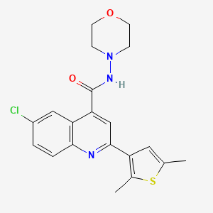 molecular formula C20H20ClN3O2S B4162159 6-chloro-2-(2,5-dimethyl-3-thienyl)-N-4-morpholinyl-4-quinolinecarboxamide 