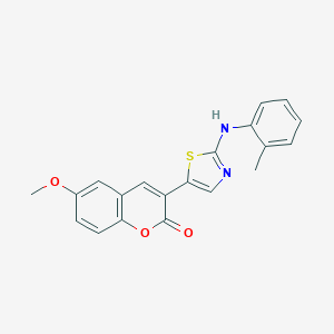 6-methoxy-3-{2-[(2-methylphenyl)amino]-1,3-thiazol-5-yl}-2H-chromen-2-one