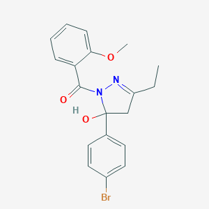 5-(4-bromophenyl)-3-ethyl-1-(2-methoxybenzoyl)-4,5-dihydro-1H-pyrazol-5-ol