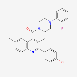 molecular formula C29H28FN3O2 B4162185 4-{[4-(2-fluorophenyl)-1-piperazinyl]carbonyl}-2-(4-methoxyphenyl)-3,6-dimethylquinoline 