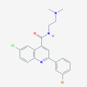 molecular formula C20H19BrClN3O B4162201 2-(3-bromophenyl)-6-chloro-N-[2-(dimethylamino)ethyl]-4-quinolinecarboxamide 