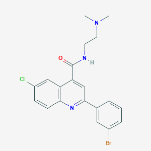 2-(3-bromophenyl)-6-chloro-N-[2-(dimethylamino)ethyl]-4-quinolinecarboxamide