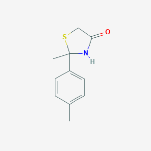 molecular formula C11H13NOS B416221 2-Methyl-2-(4-methylphenyl)-1,3-thiazolidin-4-one 
