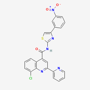 molecular formula C24H14ClN5O3S B4162222 8-chloro-N-[4-(3-nitrophenyl)-1,3-thiazol-2-yl]-2-(2-pyridinyl)-4-quinolinecarboxamide 