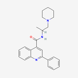 molecular formula C24H27N3O B4162230 N-[1-methyl-2-(1-piperidinyl)ethyl]-2-phenyl-4-quinolinecarboxamide 