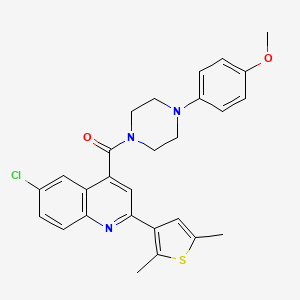 molecular formula C27H26ClN3O2S B4162238 6-chloro-2-(2,5-dimethyl-3-thienyl)-4-{[4-(4-methoxyphenyl)-1-piperazinyl]carbonyl}quinoline 