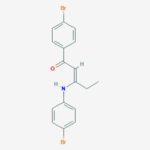 molecular formula C17H15Br2NO B416224 3-(4-Bromoanilino)-1-(4-bromophenyl)-2-penten-1-one 