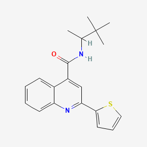 2-(2-thienyl)-N-(1,2,2-trimethylpropyl)-4-quinolinecarboxamide