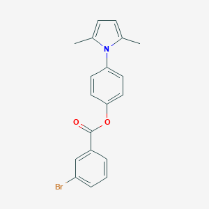 molecular formula C19H16BrNO2 B416226 4-(2,5-dimethyl-1H-pyrrol-1-yl)phenyl 3-bromobenzoate 