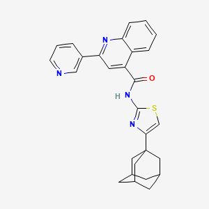 molecular formula C28H26N4OS B4162297 N-[4-(1-adamantyl)-1,3-thiazol-2-yl]-2-(3-pyridinyl)-4-quinolinecarboxamide 