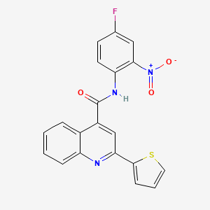 N-(4-fluoro-2-nitrophenyl)-2-(2-thienyl)-4-quinolinecarboxamide