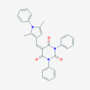 molecular formula C29H23N3O3 B416231 5-[(2,5-dimethyl-1-phenyl-1H-pyrrol-3-yl)methylidene]-1,3-diphenylpyrimidine-2,4,6(1H,3H,5H)-trione 