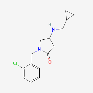 molecular formula C15H19ClN2O B4162321 1-(2-chlorobenzyl)-4-[(cyclopropylmethyl)amino]-2-pyrrolidinone 