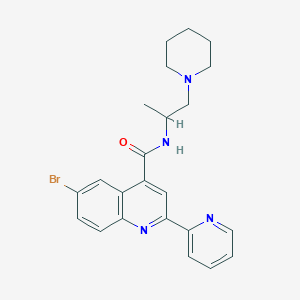 6-bromo-N-[1-methyl-2-(1-piperidinyl)ethyl]-2-(2-pyridinyl)-4-quinolinecarboxamide