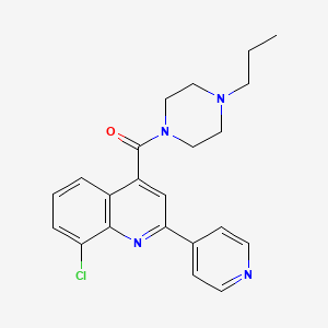 molecular formula C22H23ClN4O B4162350 8-chloro-4-[(4-propyl-1-piperazinyl)carbonyl]-2-(4-pyridinyl)quinoline 