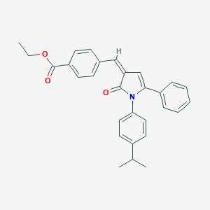 molecular formula C29H27NO3 B416236 ethyl 4-{[1-(4-isopropylphenyl)-2-oxo-5-phenyl-1,2-dihydro-3H-pyrrol-3-ylidene]methyl}benzoate 