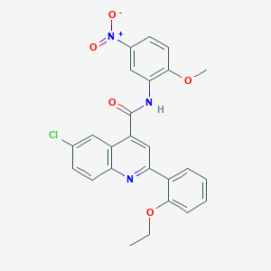 molecular formula C25H20ClN3O5 B4162372 6-chloro-2-(2-ethoxyphenyl)-N-(2-methoxy-5-nitrophenyl)-4-quinolinecarboxamide 