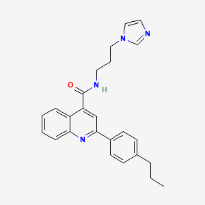 N-[3-(1H-imidazol-1-yl)propyl]-2-(4-propylphenyl)-4-quinolinecarboxamide
