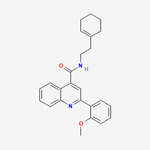 molecular formula C25H26N2O2 B4162405 N-[2-(1-cyclohexen-1-yl)ethyl]-2-(2-methoxyphenyl)-4-quinolinecarboxamide 