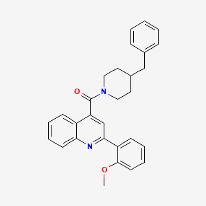 molecular formula C29H28N2O2 B4162411 4-[(4-benzyl-1-piperidinyl)carbonyl]-2-(2-methoxyphenyl)quinoline 