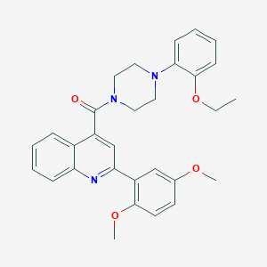 molecular formula C30H31N3O4 B4162419 2-(2,5-dimethoxyphenyl)-4-{[4-(2-ethoxyphenyl)-1-piperazinyl]carbonyl}quinoline 
