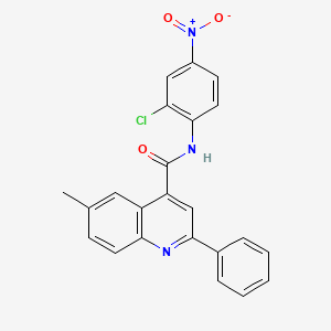 molecular formula C23H16ClN3O3 B4162424 N-(2-chloro-4-nitrophenyl)-6-methyl-2-phenyl-4-quinolinecarboxamide 