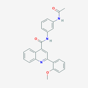 molecular formula C25H21N3O3 B4162426 N-[3-(acetylamino)phenyl]-2-(2-methoxyphenyl)-4-quinolinecarboxamide 